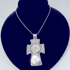 Navajo Anderson Parker Sterling Silver Watch Cross. 2 3/4”